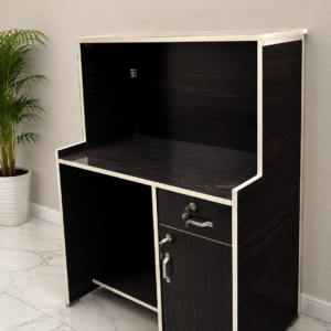 Executive Wooden Computer & Reception Counter Desk with Storage Cabinet