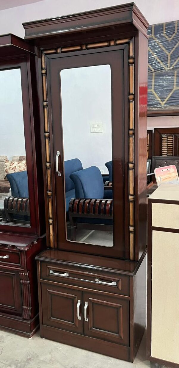 Premium Wooden Dressing Table with Drawer & Cabinet Storage