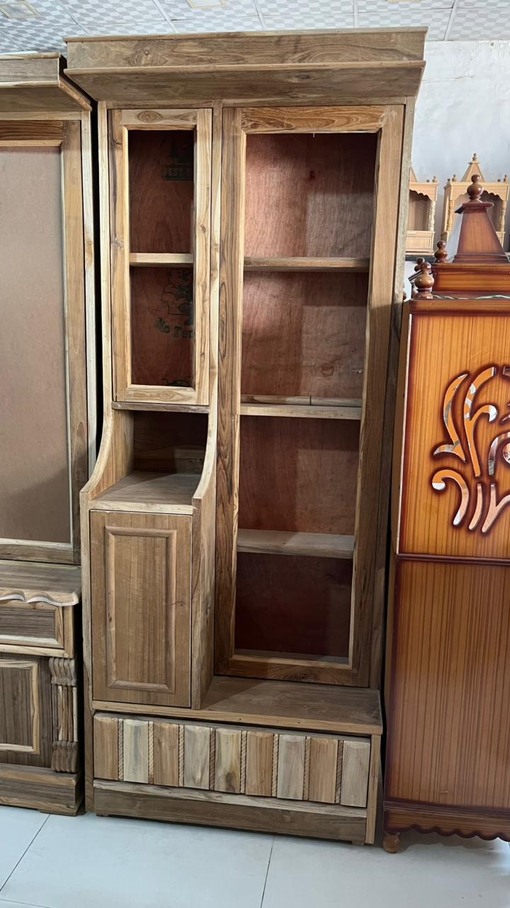 Premium Wooden Dressing Table with Drawer & Cabinet Storage - Image 3