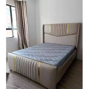 Cream Gold Designer Bed