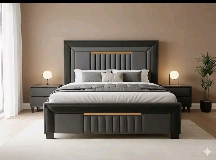 Modern Grey Luxury Bed